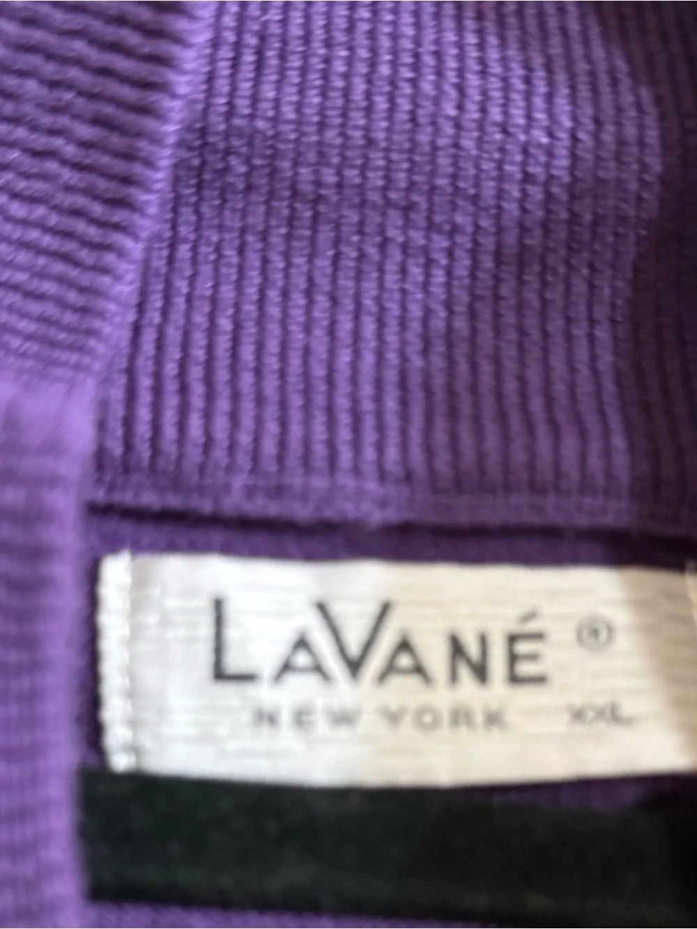 Lavané New York Men’s XL Purple Argyle Mock Neck Sweater